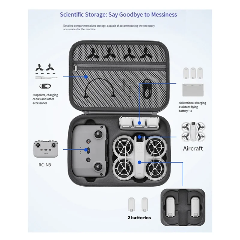 Para dji para controlador acessórios à prova dwaterproof água pu caso de viagem duro saco de armazenamento resistente a quedas protetor de casca dura para dji neo a