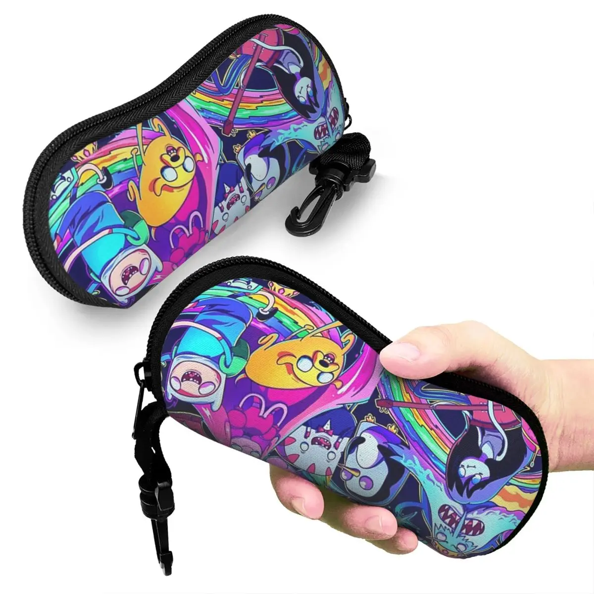 

Adventure Time! Shell Glasses Case Protective Sunglasses Box Women Men Soft Eyeglasses Bag Pouch