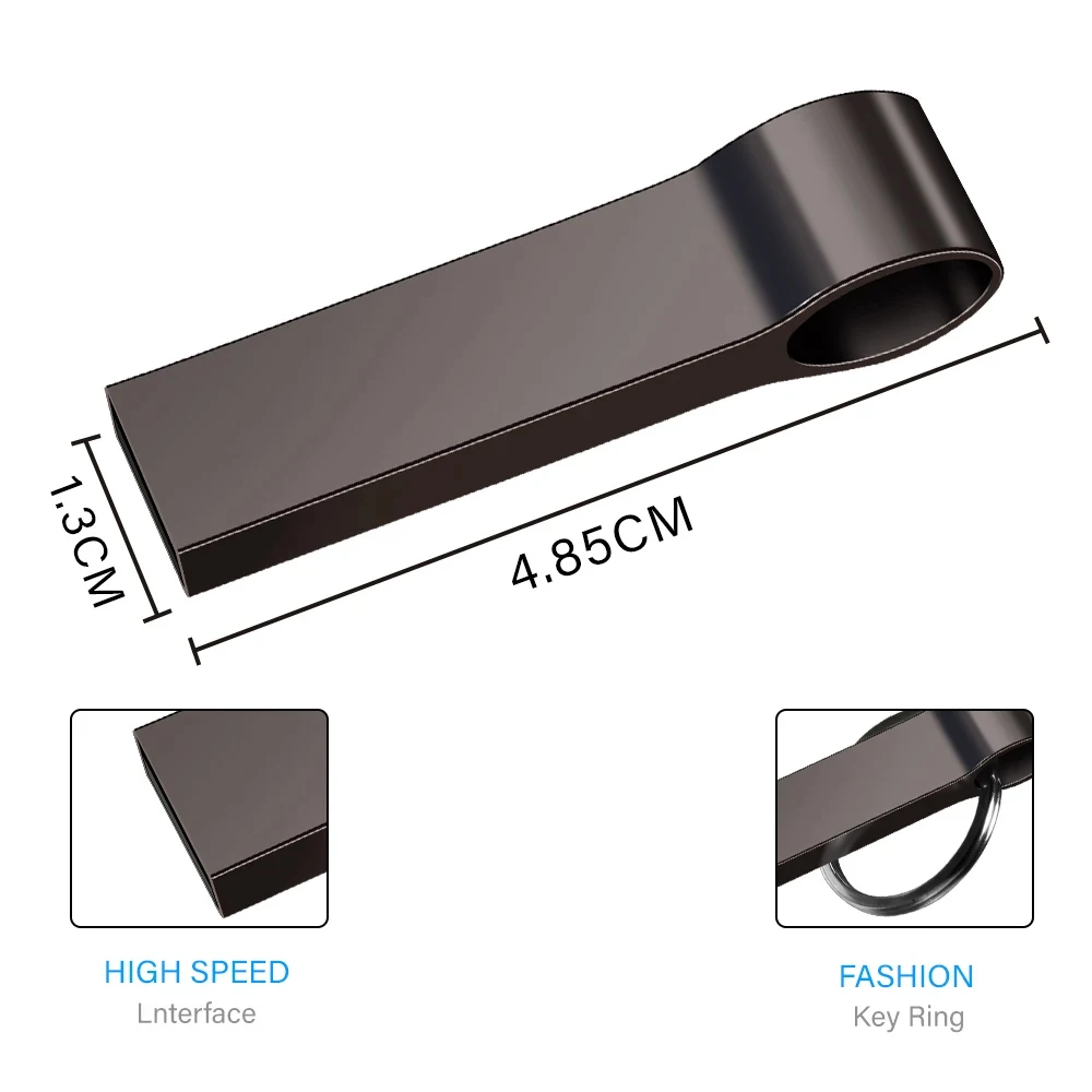 펜 드라이브 금속 USB 2.0 플래시 드라이브 128GB 64GB 고속 메모리 스틱 미니 USB 스틱 키 링 U 디스크 크리 에이 티브 선물 32GB 16GB