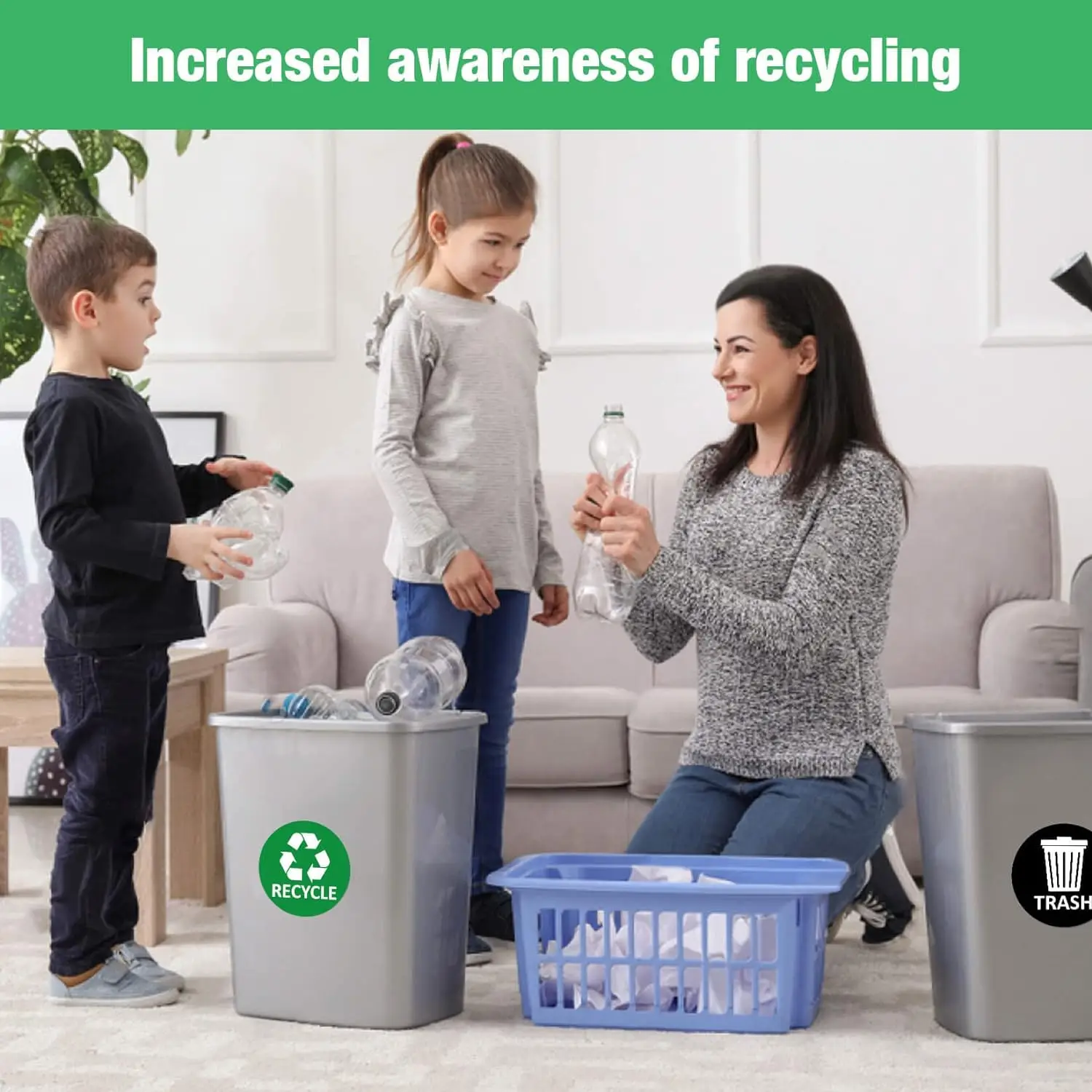 ملصقات سلة المهملات القابلة للإزالة القابلة لإعادة التدوير ، ديكور سلة المهملات الأوتوماتيكية ، حاوية قمامة ، شارات فينيل ، غرفة المعيشة ، إكسسوارات المطبخ ، 1 أو #5