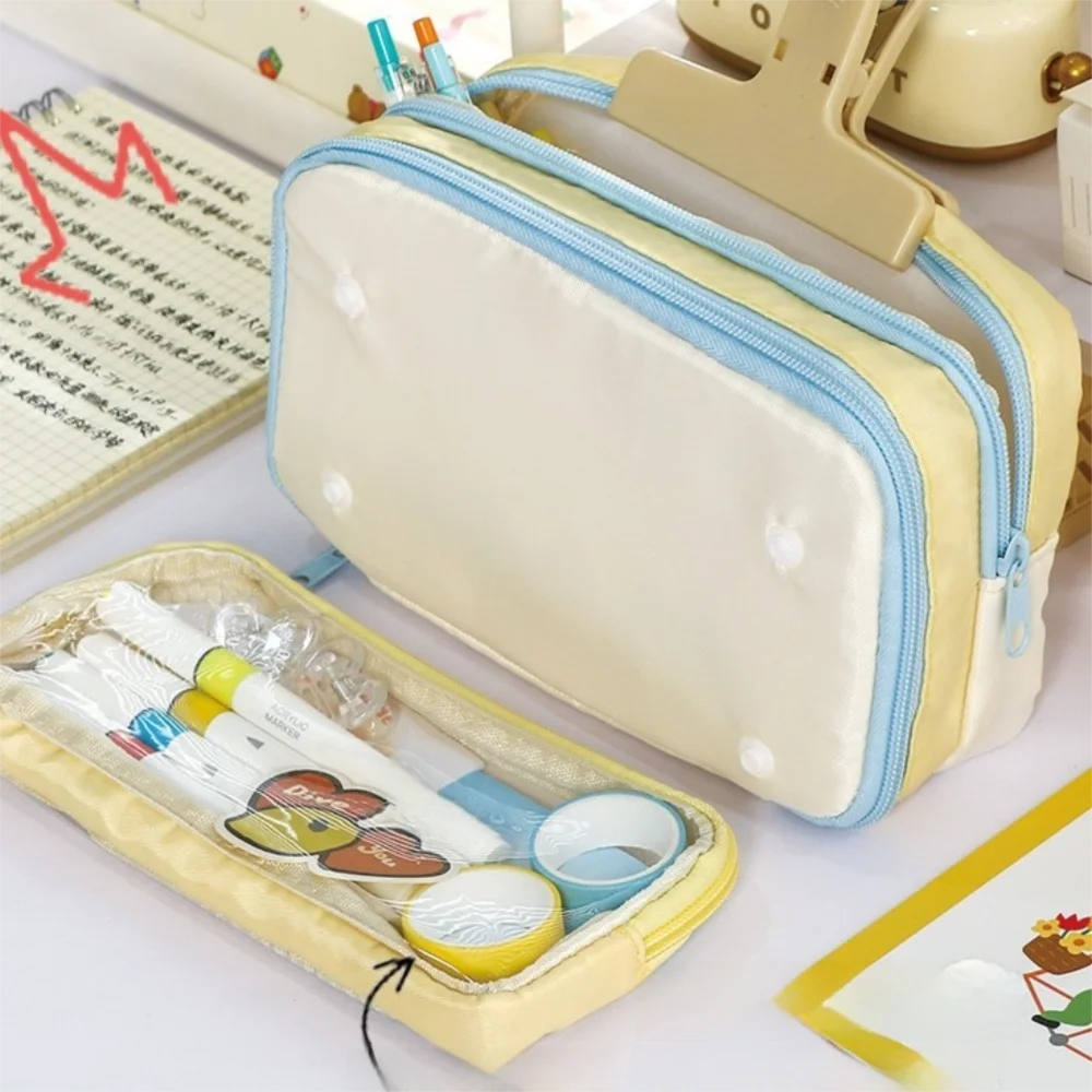 

Detachable Large Capacity Pencil Case Beauty Bag Portable Stationery Pen Bag Ins Style Aesthetic Cosmetic Storage Bag