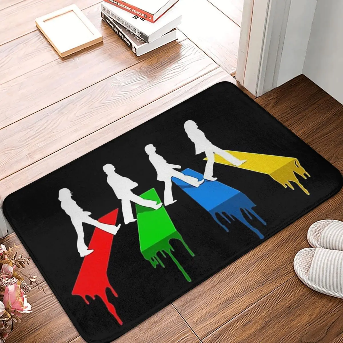 Harajuku The Beatle Memebers Art Doormat Kitchen Entrance Home Floor Mat Non-slip Carpet Rug for Bathroom Footpad Mats