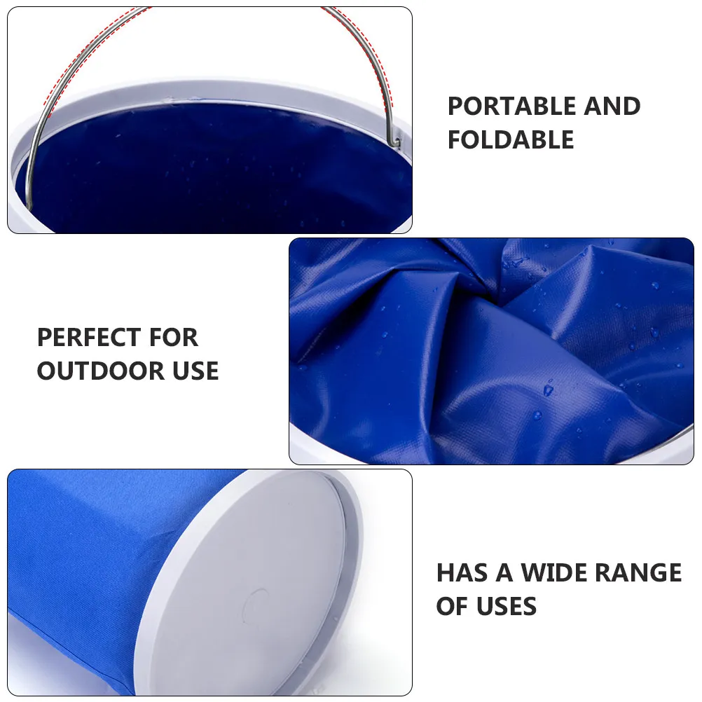 1Pcs Large Capacity Portable Foldable Water Bucket Heavy Duty Collapsible Container for Vehicle Cleaning Boating Garden Home