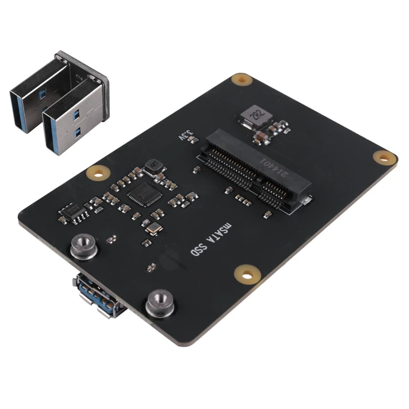 2X For Raspberry Pi 4 MSATA SSD Adapter X857,Raspberry Pi 4 Model B X857 V2.0 MSATA SSD Expansion Board USB3.0 Module