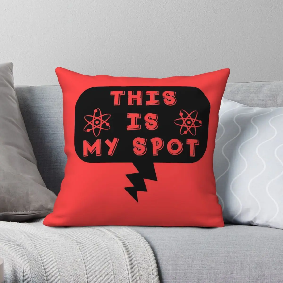 This Is My Spot Pillowcase Polyester Linen Velvet Printed Zip Decor Throw Pillow Case Bed Cushion Cover