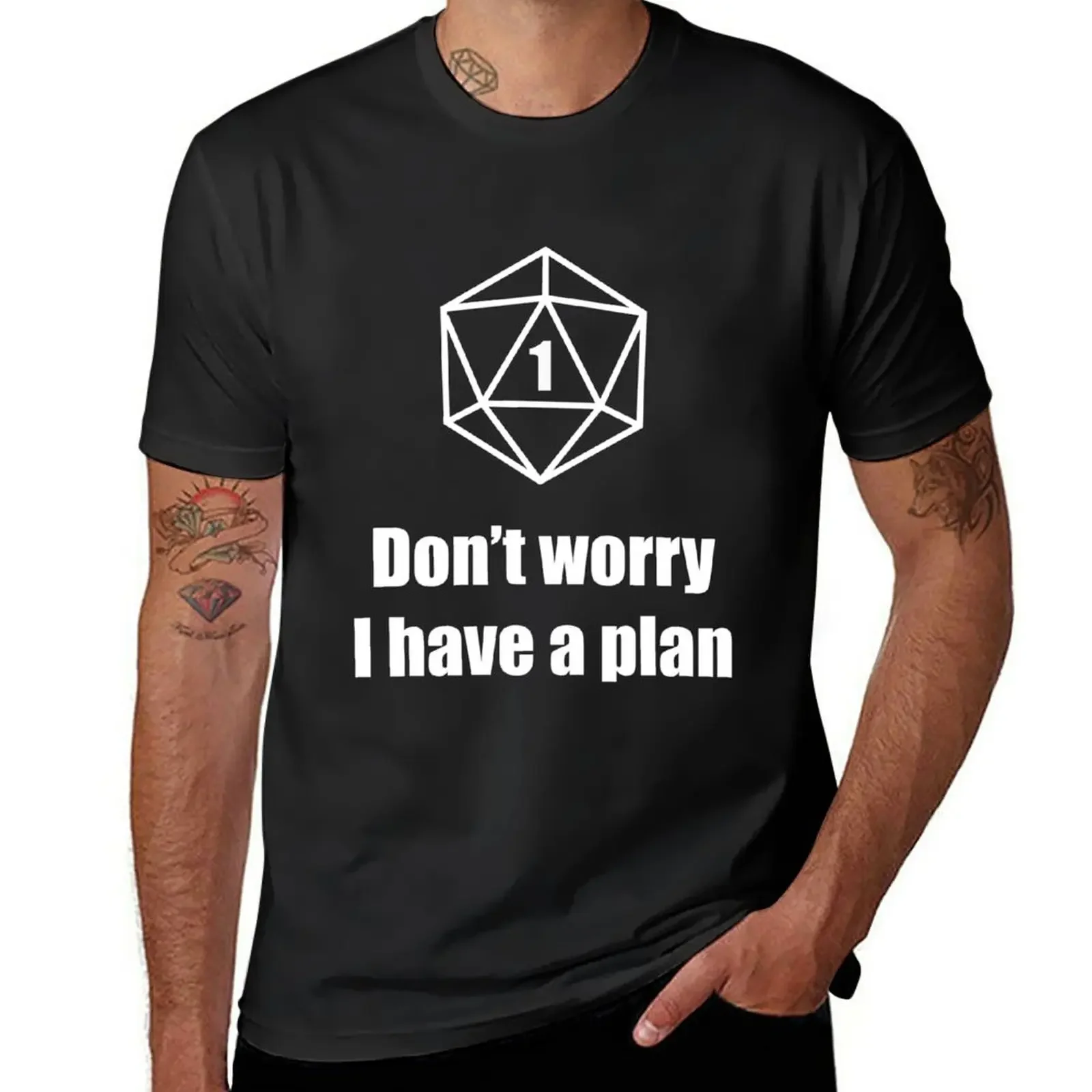 

Critical Failure - Don't worry, I have a plan! T-Shirt summer top for a boy mens t shirts pack