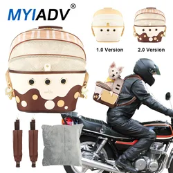 Motorcycle Riding Pets Portable Backpack Outdoor Travel Cats Dogs Carry Bag Waterproof Riding Pet Puppy Loading Shoulder Bags