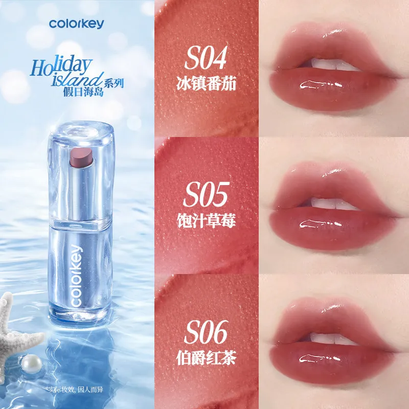 Colorkey Shine Lip Gloss Diamond Sea Series, High Pigment Mirror Finish, Plumping & Hydrating, Non-Stick Cup Waterproof Lipstick