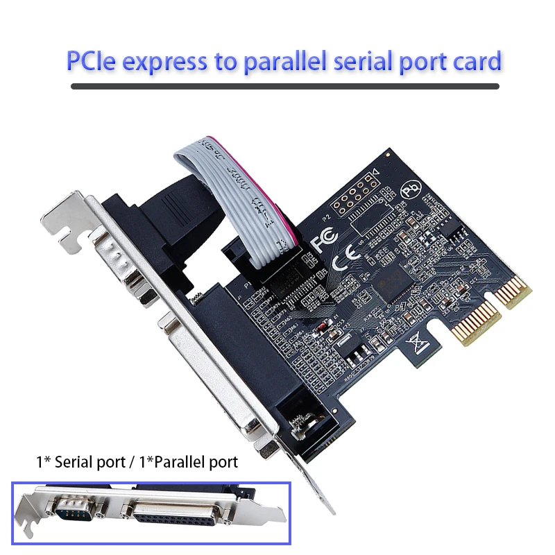 PCI-E Expansion card Riser card adapter Converter Asix AX99100 chipset PCIe express to parallel serial port card Game PCI-E Card