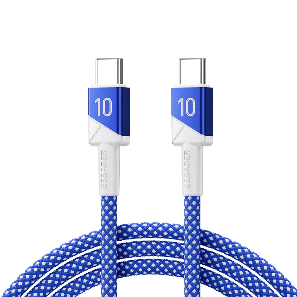 ESSAGER 100W 7A USB C naar USB C-kabel Snellaaddraad voor iPhone 17/16/15/14 pro Max MacBook iPad Laptop - Voetbalteamkleuren - afbeelding 2