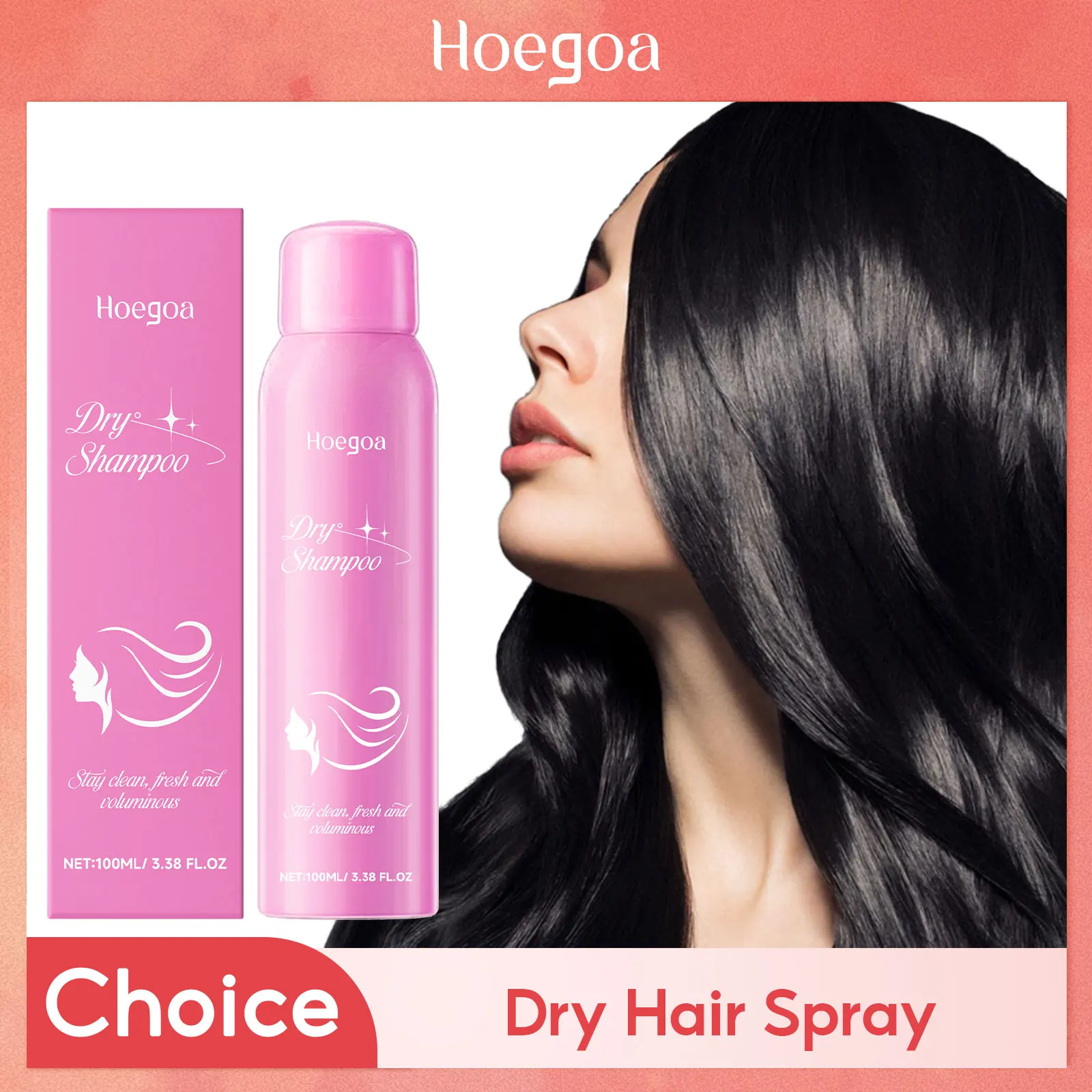 

Refreshing Dry Hair Spray Increase Hair Volume Shiny Fluffy Hair Oil Control Lasting Hair Styling Non-Greasy No Wash Shampoo