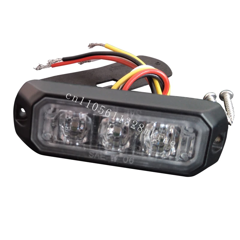 

New Best-Selling Warning Waterproof 3 Light Emitting Diode Motorcycle Light Strobe F3 Ice Blue Warning Light