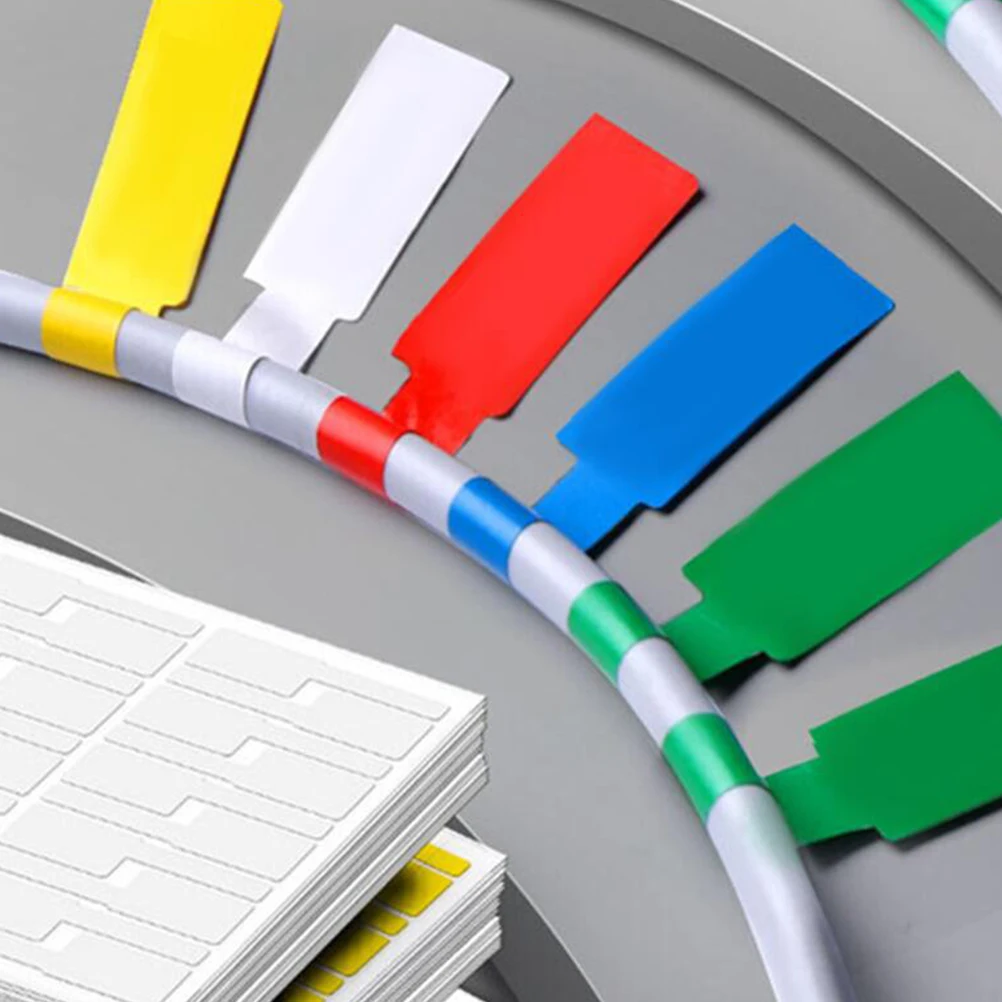 

24 Sheets Wire Colored Cable Labels Labelling Water Proof Cord Pvc Self-adhesive