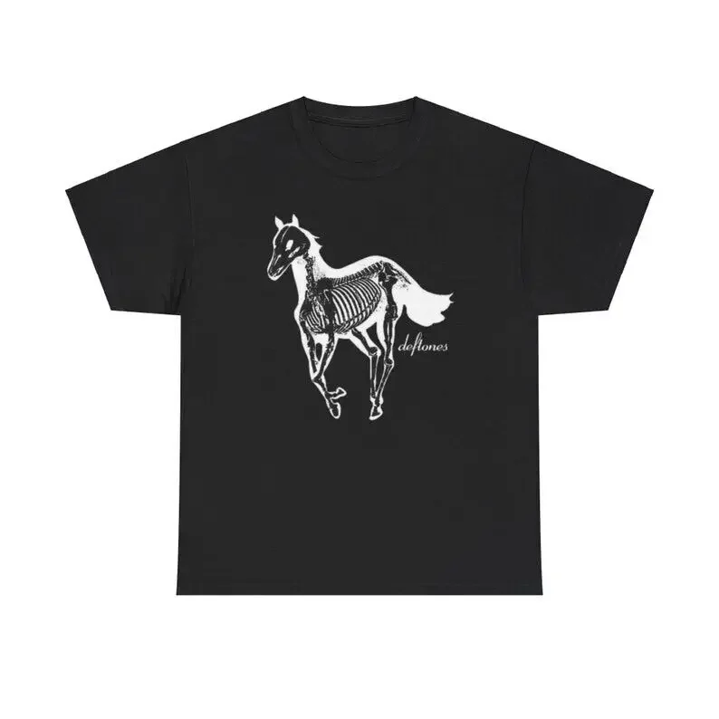 Skeleton Deftones Horse T-Shirt Unisex Heavy Cotton Tee