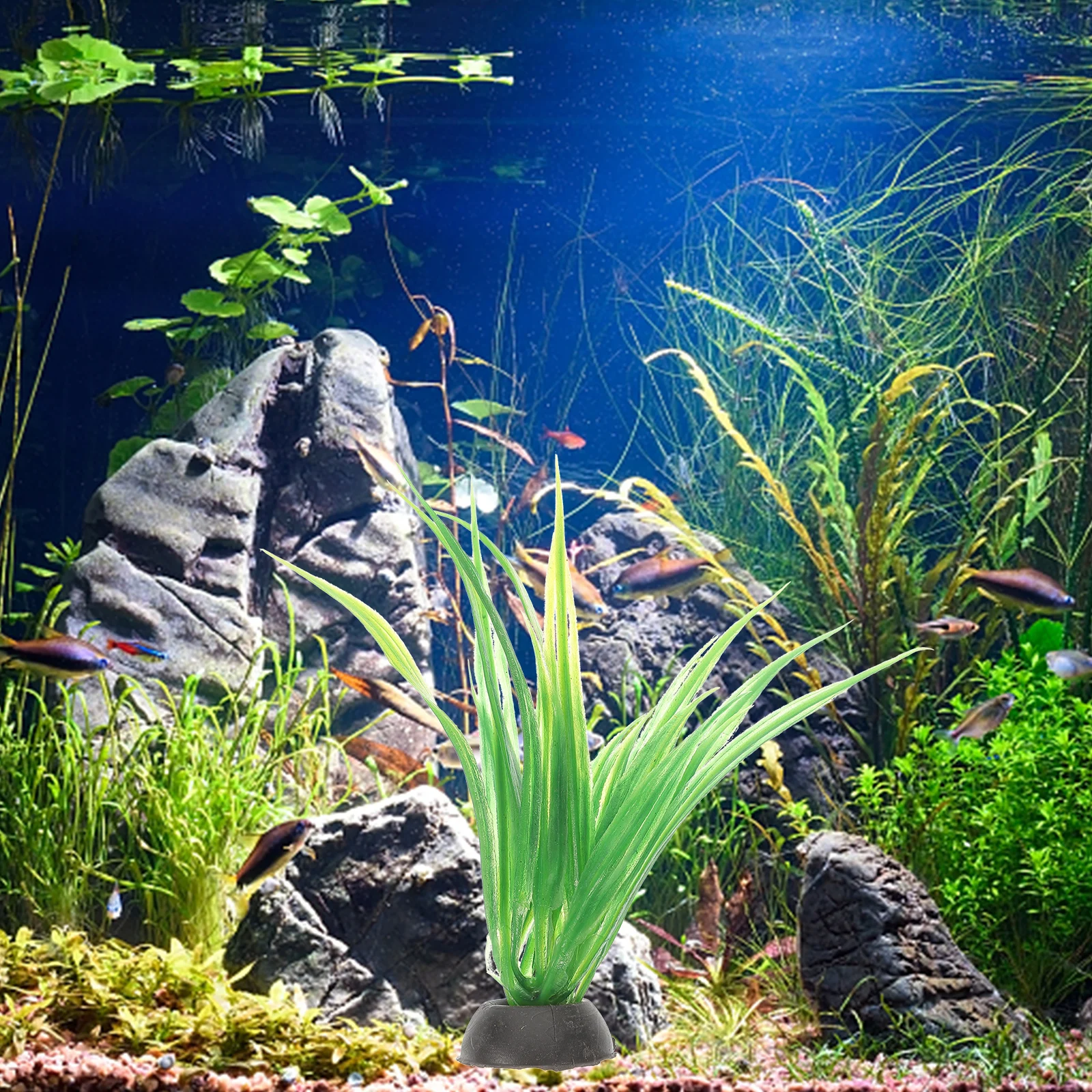 

10Pcs Decorative Fish Tank Grass DIY Aquarium Plant Artificial Landscape Plastic Plant for Underwater Aquatic Home Tank Decor