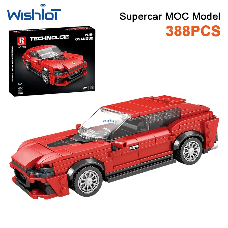 

689 373pcs R8 Supercar Model Building Blocks Bricks MOC Technical Ideas Construction Toy Kit Collection DIY Gift For Adults