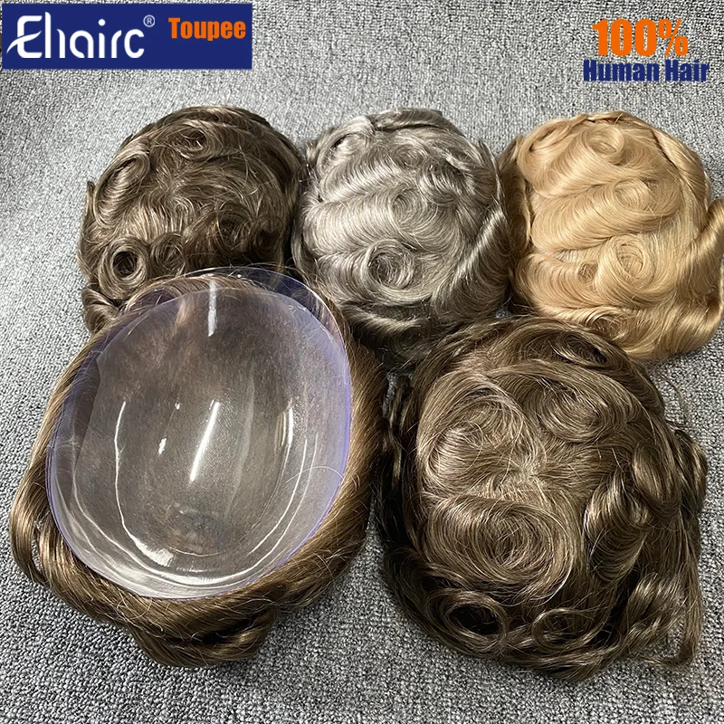 0.02mm Thinnest in the Market Skin Men Toupee Hair System Human Hair Protesis Capilar Hombre Pelo Humano  6