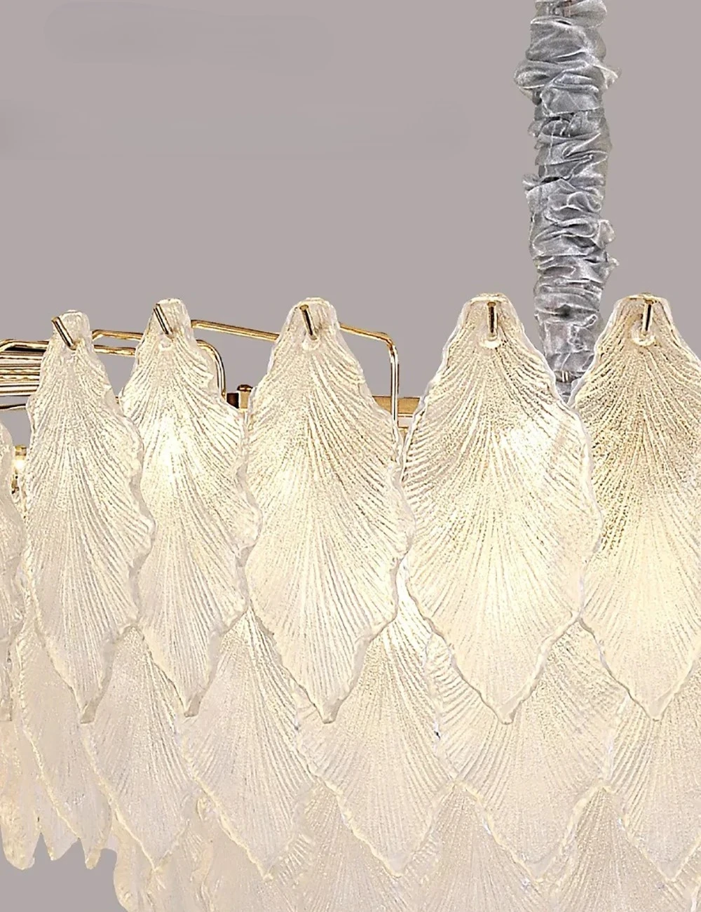 الفاخرة الحديثة نمط تأثيث المنزل الإضاءة الزخرفية فيلا فندق غرفة المعيشة الفن الزجاج يترك الثريا قلادة الخفيفة