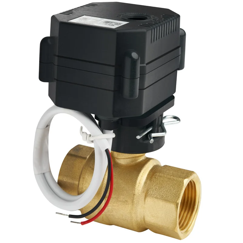 Factory OP04F 5 Wire Auto Return with Position Feedback 12V 24V  3/4 1 Inch Electric Motorized Ball Valve