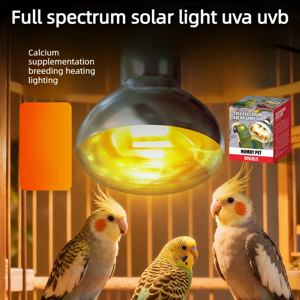 

NOMOY UVA+UVB Pet Crawling Pet Turtle Lizard Heating Calcium Supplement Tanning Lamp Full Spectrum Sun Lamp For Habitat Lighting