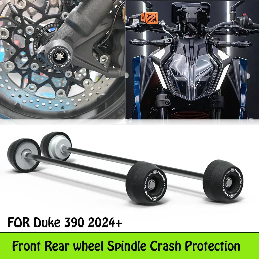 

New 2025 Motorcycle Front Rear Wheel Axle Fork Crash Slider Motorcycle Stand Swingarm Spools For KTM 390 Duke 390 duke 2024