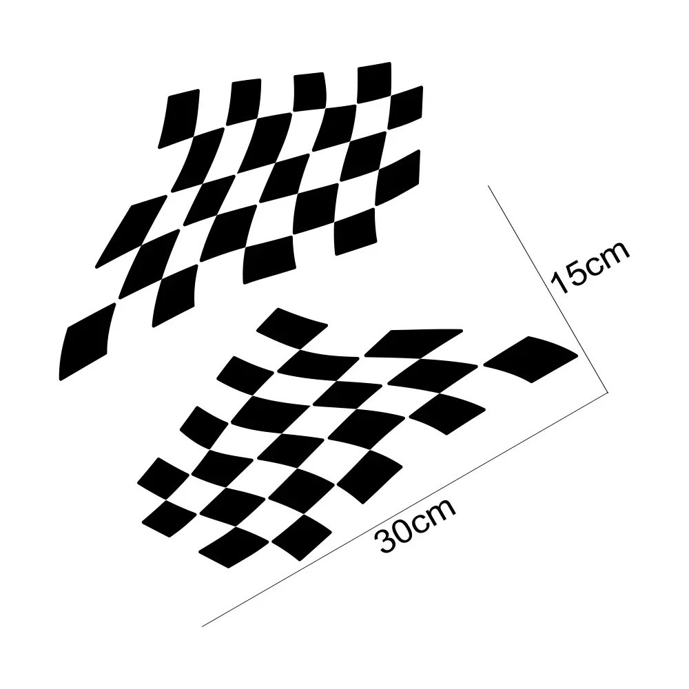 2PC Reflective Motorcycle Sticker Retro Grid Flag Vinyl Decal Decoration Motorbike Body Accessories For BMW CE04 CE 04 2021-UP view 4