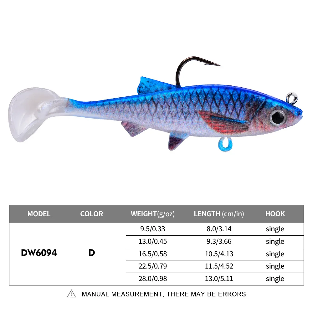 9.5G-28G PVC Jig Zachte Lokken T Staart Bass Vissen Kunstaas Shad Zachte Swimbait voor snoek Zander Bass Pesca Vissen 8-13cm