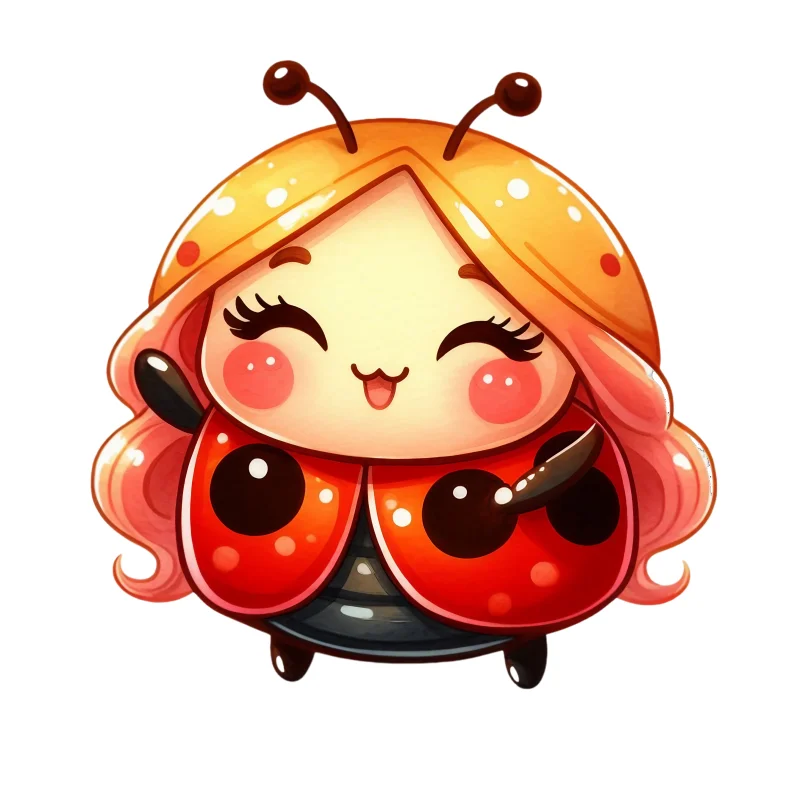 Playful Curly Hair Ladybug Mold, Fashionable and Cute Dessert Decoration Chocolate Making Silicone Mold