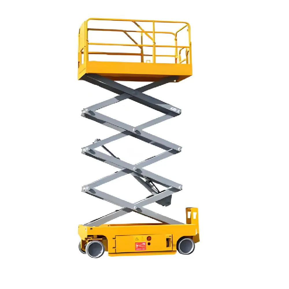 6m-12m Mobile Electric Scissor-type Lifting Platform. Aerial Operation Platform. CE ISO Building Materials Store Warehouse Use