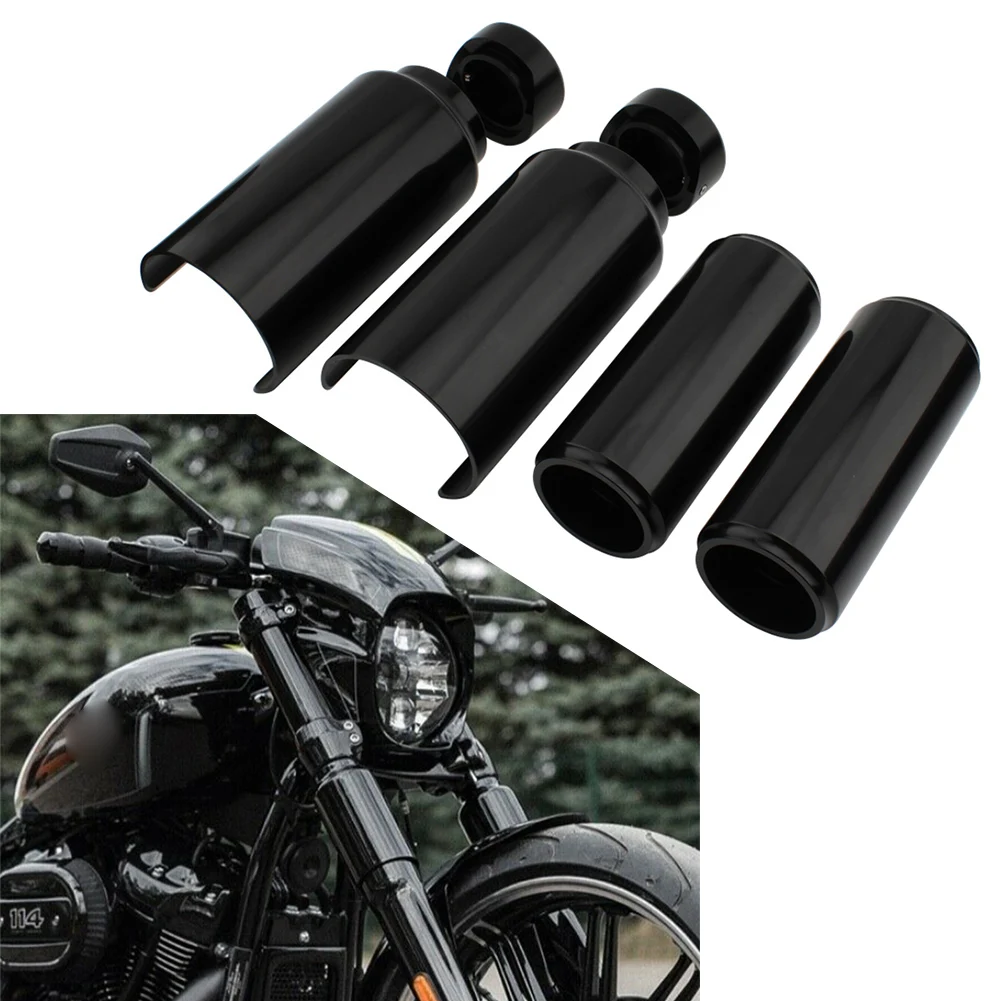 Motorcycle Front Upper Lower Fork Cover Tube Cap 6Pcs/Set For Harley Softail Breakout FXBR FXBRS 2018 2019 2020 2021 2022 2023