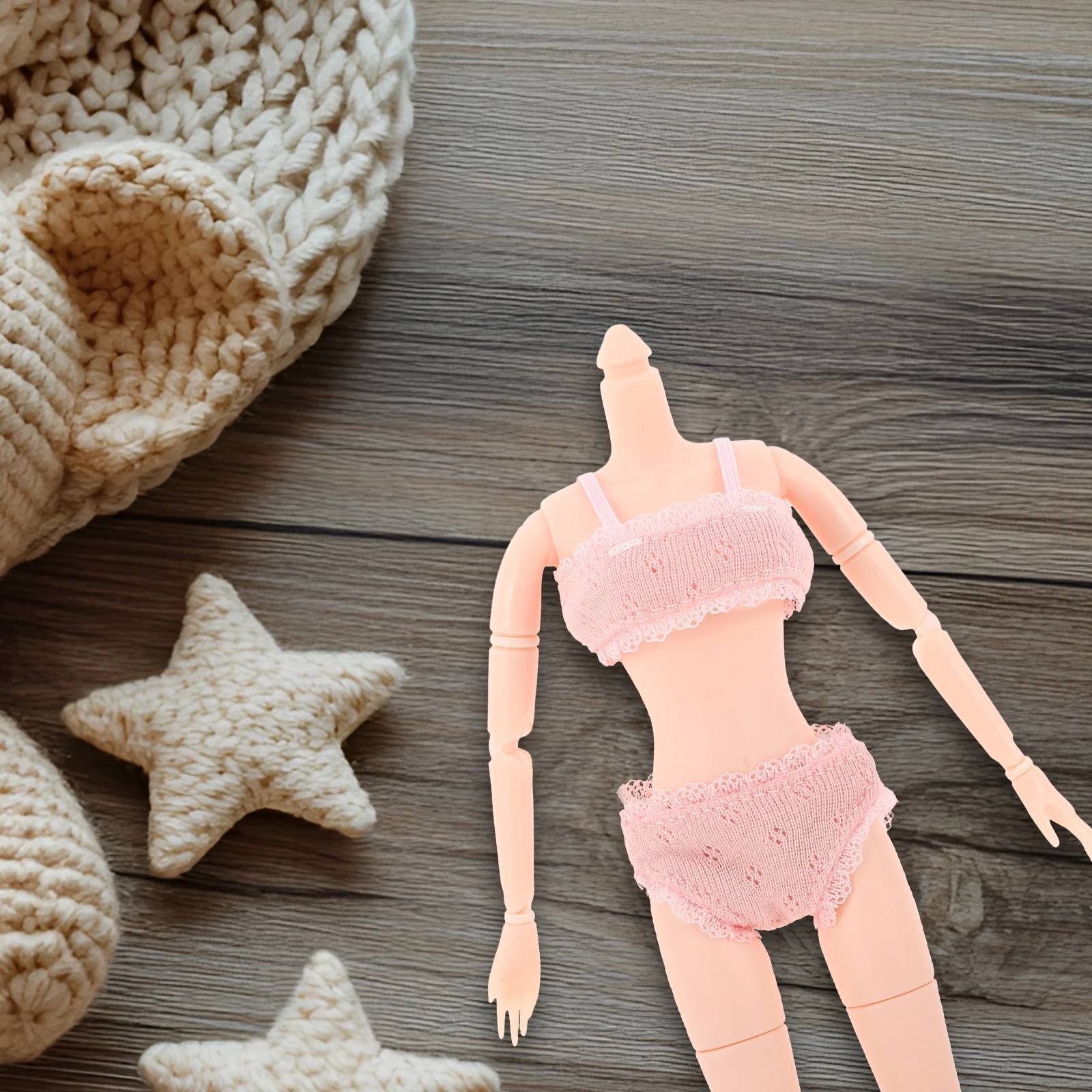 

1Set Underwear Lace Panties Brassiere Lingerie Elastic Set Realistic Kids Dress Up Accessories Pretend Play Outfit Costume