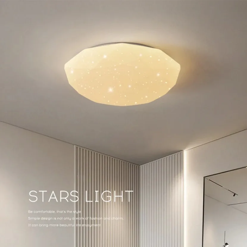 Imagem -03 - Modern Diamond Starry Sky Luzes de Teto Led Luminárias Internas Minimalistas Luzes Decorativas para Sala de Estar Quarto e Sala de Jantar