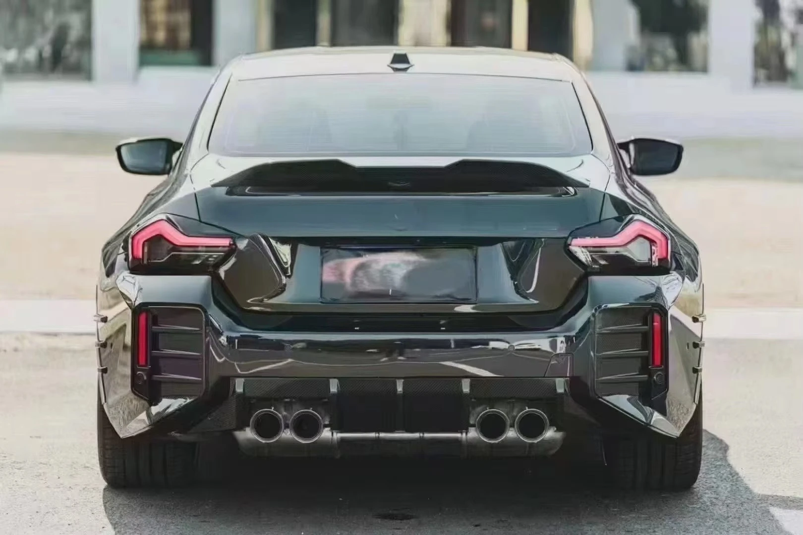 For M2 G87 2023-2024 Body Kit MP Style Rear Diffuser Exhaust Luxury Dry Carbon Fiber Bumper Lip Bolt-On