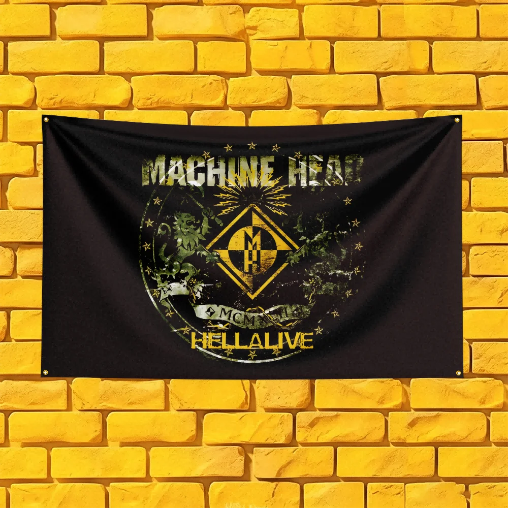 Machine Head Inspired Rock Band Flag 3x5 FT Polyester Banner For Man Cave Wall Decor Fan Gift