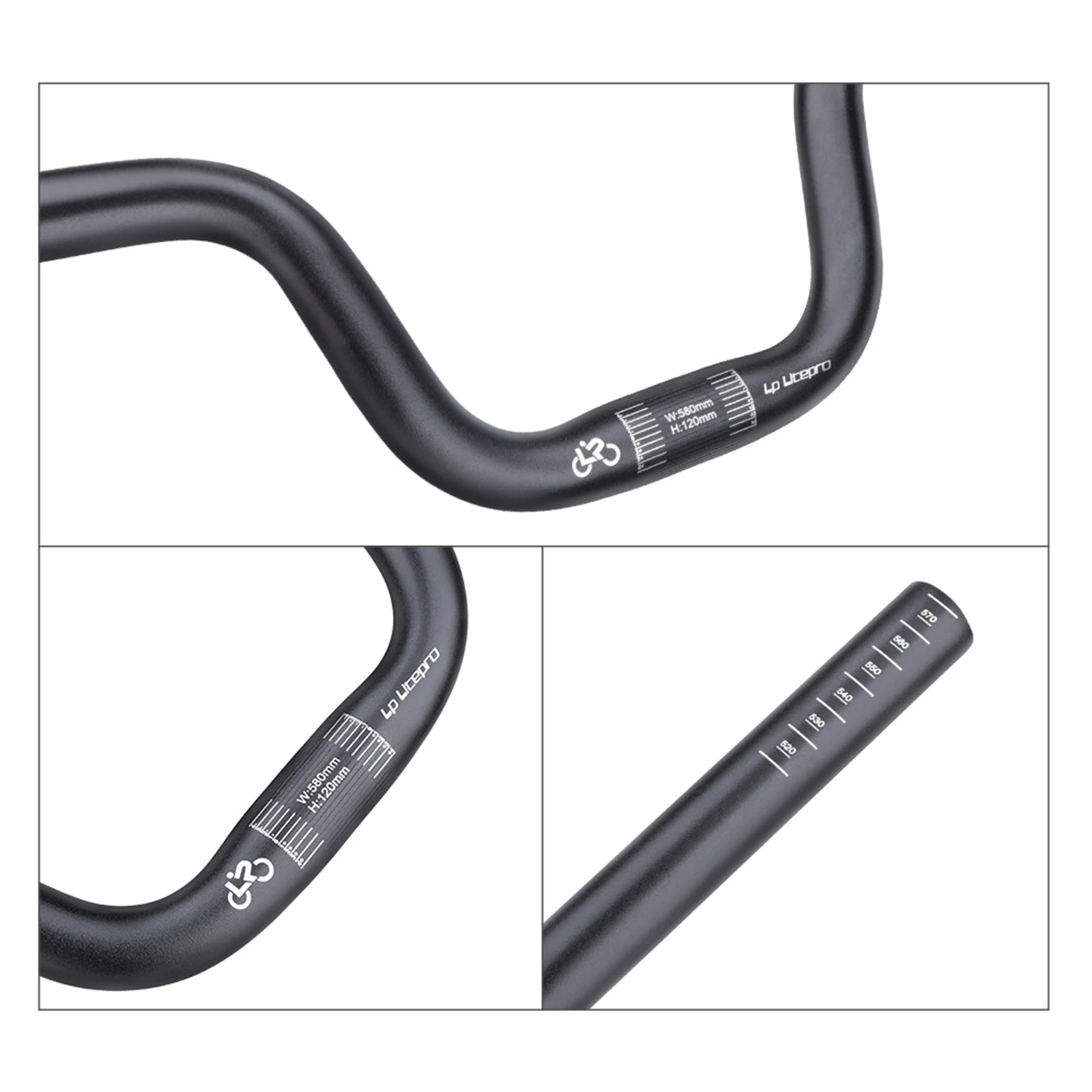 Mountain Road Bike Handlebar Aluminum Alloy 25.4mm Extra Long Riser Bar Lightweight M Type Riser Handlebars Cycling Accessory