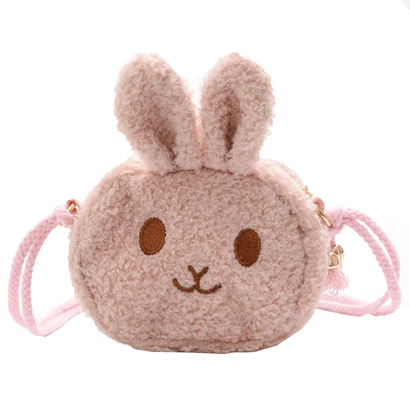 Coelho bonito bolsa de ombro de pelúcia para crianças criança dos desenhos animados sacos do mensageiro kawaii bolsas de pelúcia meninas animais de pelúcia mochila