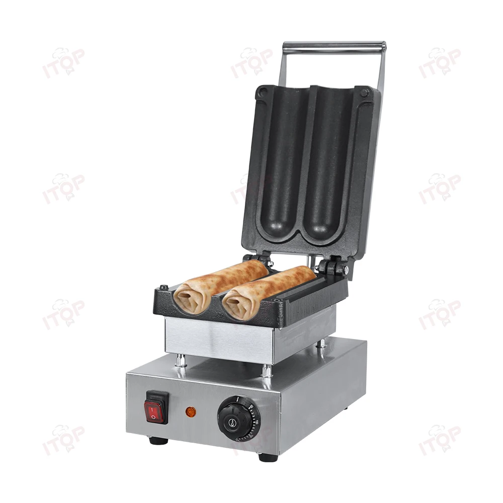 Commercial Shawarma Gyro Tortilla Wrap Press Maker Heated Griddle Sandwich Burrito Kebab Warmer Grill Machine