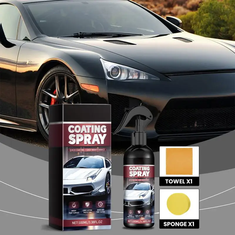 Car Wax Polish Spray Auto Spray Polish For Cleaning Nano Spray Coating For Car Car Spray Wax For Rearview Mirror