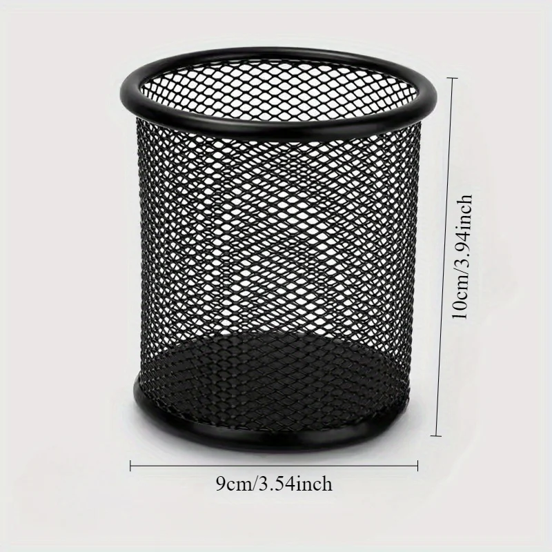 Large-Capacity Metal Stylish Pen Holder - Creative Office Desk Organizer for Supplies and Accessories