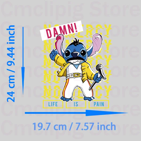 New Disney Stitch Clothing patches DIY Sewing for children vinyl stickers Ironing applications