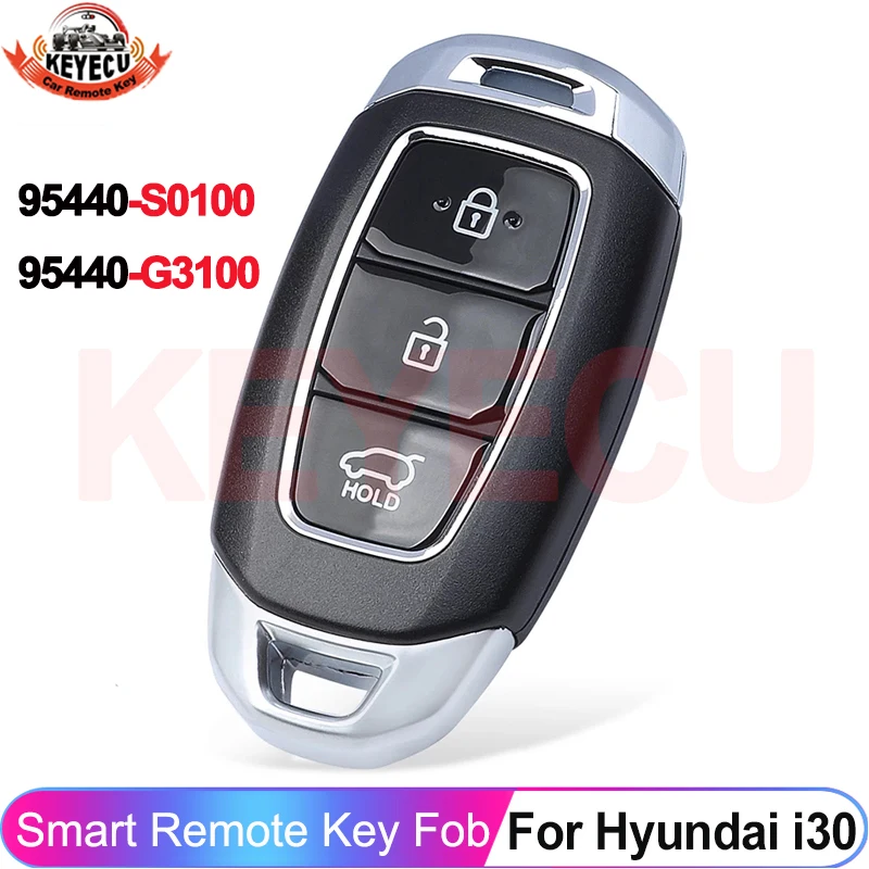 

KEYECU 95440-S0100 95440-G3100 для Hyundai i30 2017 2018 2019 2020 i30 N 2022 2023 SYEC3FOB1608 Бесконтактный ключ дистанционного управления 433 МГц