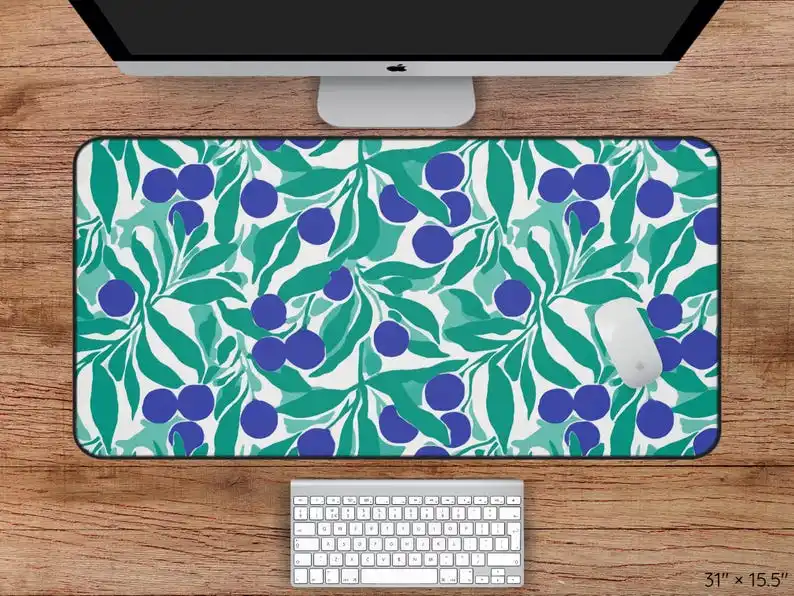Blueberry Table Mat, Non-slip and Waterproof Gaming Mouse Pad, Office and Gaming Desk Decorative Mat,a Perfect Gift for Friends.