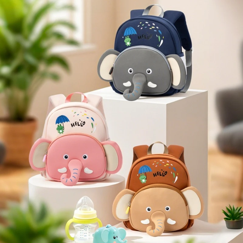 

Рюкзак с рисунком слона, милые рюкзаки с защитой от потери, рюкзак для детского сада, детские рюкзаки для мальчиков, школьные сумки Mochila