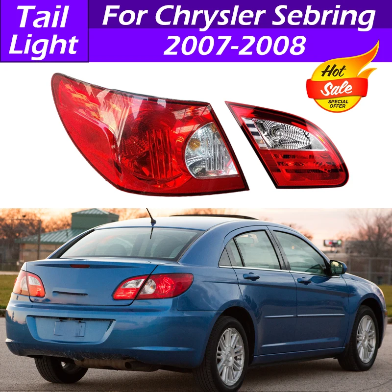 

5303987AE Car Rear Tail Lamp Driving Brake Light Lamp Tail Light Taillights Assembly With Bulbs For Chrysler Sebring 2007 2008