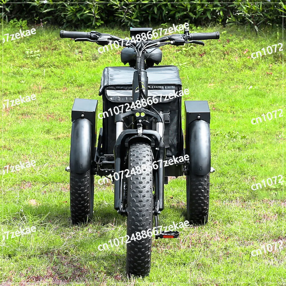 Electric Delivery Tricycle 20*4.0 Inch Fat Tire High Speed Electric Tricycles 36V350W Cargo Tricycle Electric/3 Wheel Ebike