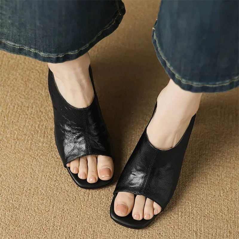Sexy High Heels Sandals Womens Chunky Shoes Elegant Pumps Slippers 2026 New Party Dress Flip Flops Summer Luxury Mujer Zapatos view 3