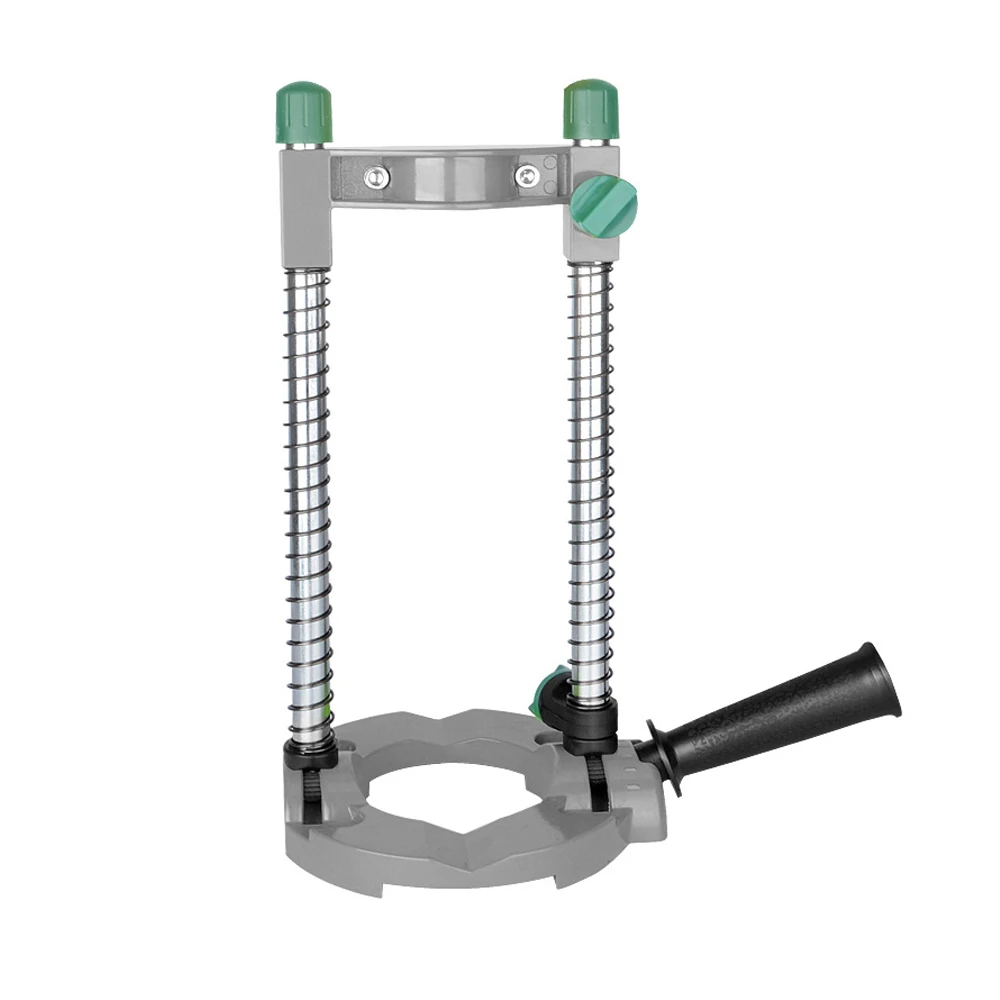 

Multi-Function Drill Stand Drill Precision Drill Holder Pipe Drill Holder Stand Drilling Guide with Removeable Handle DIY Tool