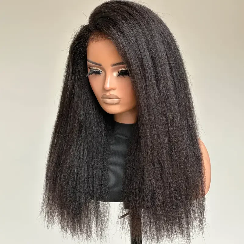 

Кудрявый прямой парик из человеческих волос 13x4 HD Прозрачный парик фронтальной части шнурка Бразильский Remy Мягкий прямой парик яки для женщин Готов к ношению