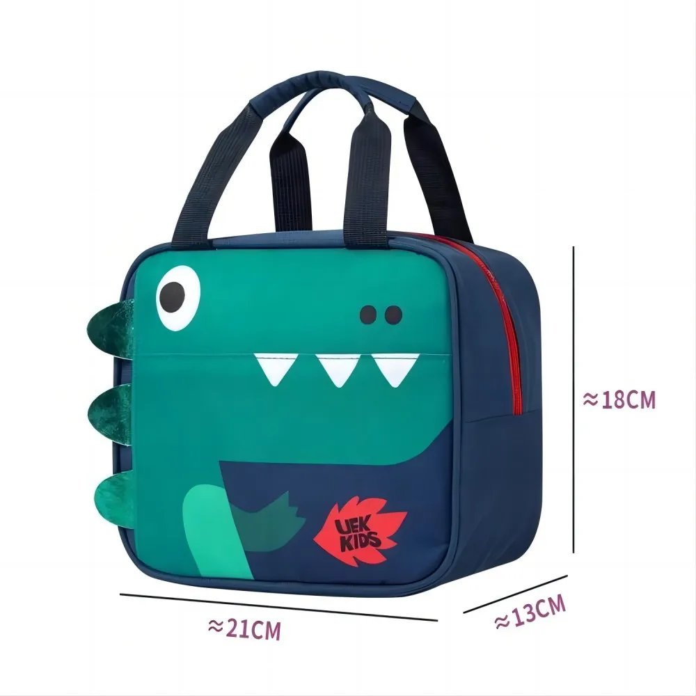 Lunch Box Bag for Kids, Reusable Durable Lightweight Lunch Bag for Girls Boys, Keep Food Cold/Warm, Dinosaur