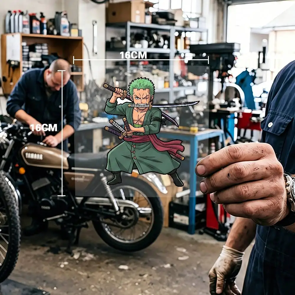 

Anime One Piece Roronoa Zoro Waterproof Stickers For Decorating Car Windows Motorcycles And Computers.